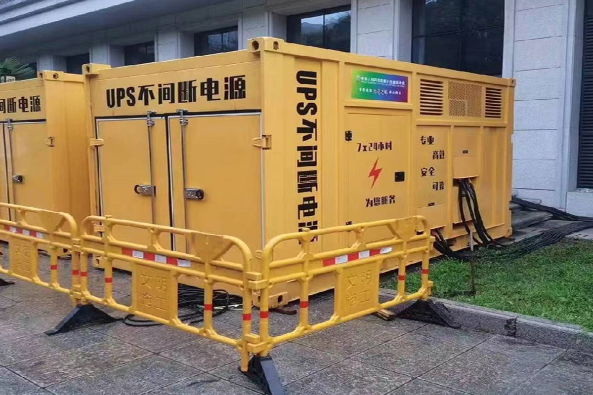临海发电机租赁施工现场